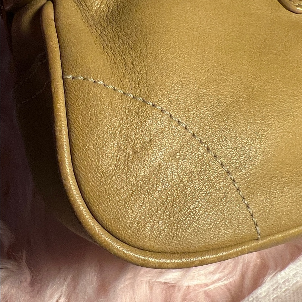 COACH Demi Baguette Leather Shoulder Bag in Tan - Y2K Mini Hobo Bag - Picture 13 of 15